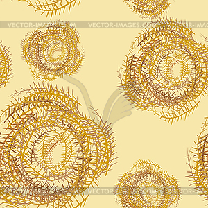 Tumbleweed seamless pattern. Dry desert Plant. - vector EPS clipart