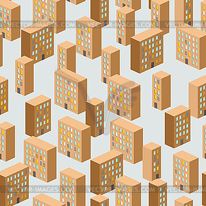 Building seamless pattern. background of city. - vector clipart