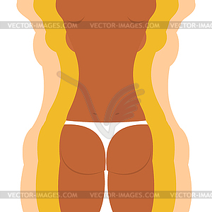 Slim figure woman. Weight loss. girl - vector clip art