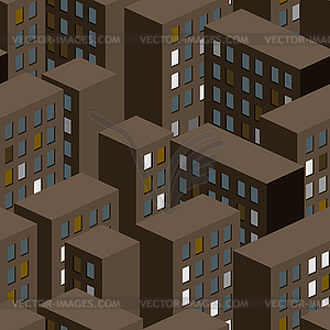 Night city seamless pattern. Background of city - vector clipart