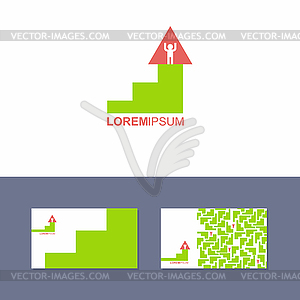 Логотип элемент дизайна с шаблоном визитной карточки - клипарт в векторном формате