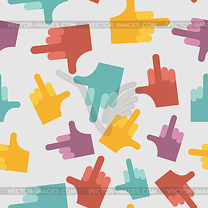 Fuck seamless pattern. background hands - vector clip art