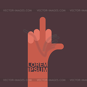 Logo fuck hand. hand - vector clip art