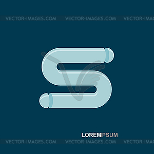 Logo abstract symbol letter S - vector clipart