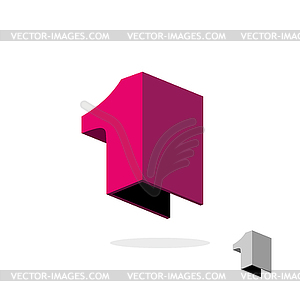 Logo 1. Number one. design icon - vector clipart