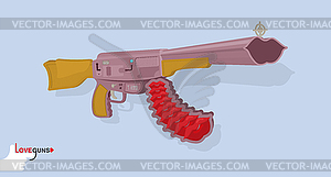 Любовь пистолет. Руки Амуры - стоковый клипарт