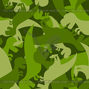 Military pattern dinosaur. Army texture of - vector clipart