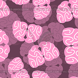 Brain 3d background. Human Brain seamless pattern. - vector clipart