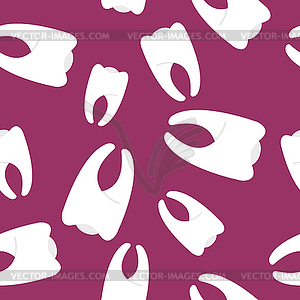 White teeth seamless pattern. background for dentist - vector clip art