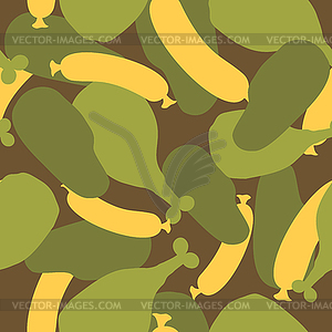 Military camouflage food. Meat texture for Army - vector clip art