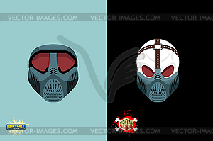 Set paintball mask - vector clip art