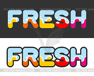 Fresh. Буквы для логотипа и эмблемы - векторный клипарт EPS
