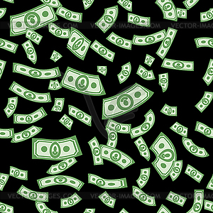 Money patterns seamless, money background of dollars - vector clipart