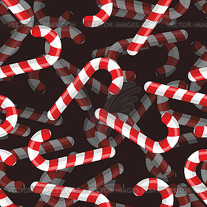 Christmas candy seamless pattern. 3D background - vector clipart