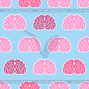 Мозги бесшовные модели. Предпосылки органов - векторное графическое изображение