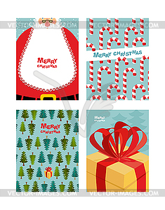 Collection card templates Christmas and new year. - vector clipart