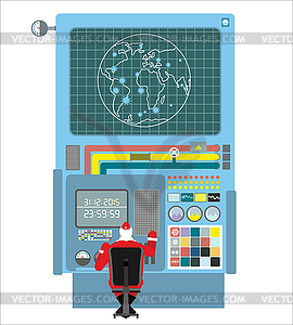 Production systems in new year. Control Panel with - vector clip art