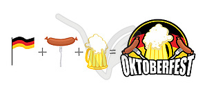 Oktoberfest logo. Emblem Beer Festival in Germany. - royalty-free vector clipart