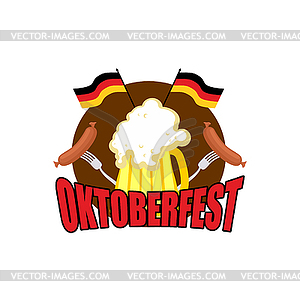 Oktoberfest logo. Beer Festival in Germany - vector image