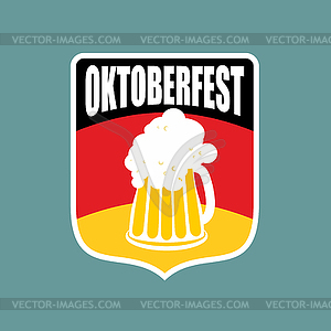 Coat of arms of Oktoberfest. Flag of Germany and mu - vector clip art