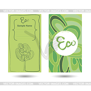 Eco business card - vector clipart