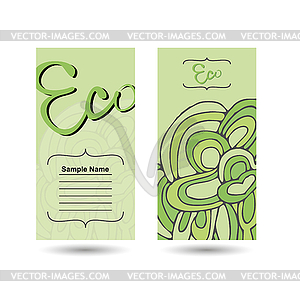 Eco business card - vector image