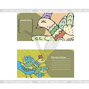 Primtivnye birds - vector image