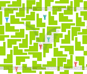 Seamless pattern Maze for people - vector EPS clipart