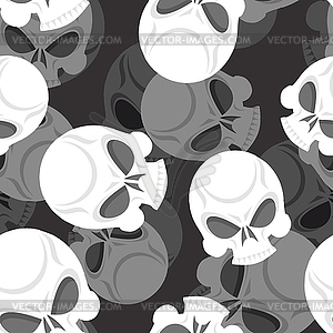 Skull seamless pattern. Head Sklet 3d background. - vector clipart