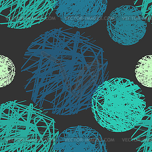 Doodle color abstract seamless pattern line. Vintag - vector clipart