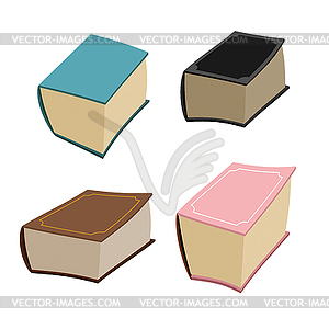 Set book. Old big books - vector image