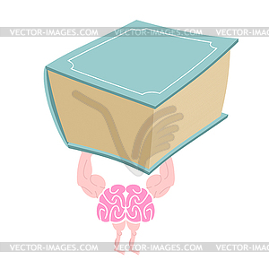 Brain training. Fitness for mind. Strong smart brai - vector image