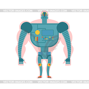 Bio robot structure. Man with cybernetic - vector image