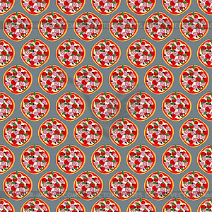 American Pizza seamless pattern. background food - vector image