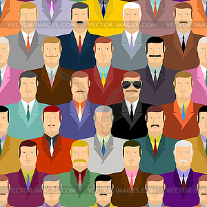Spy and people. Secret agent in glasses among crowd - vector clipart