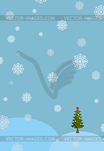 Winter landscape background. Snowdrifts and - vector image