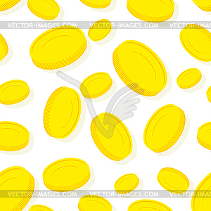 Gold coins seamless pattern. background money and - vector clipart