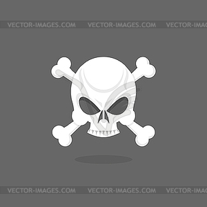 Jolly Roger. Skull and bones. pirate flag - vector clipart