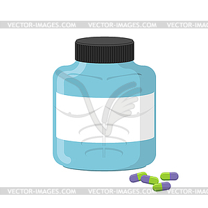 Sports nutrition container, bodybuilding - vector image