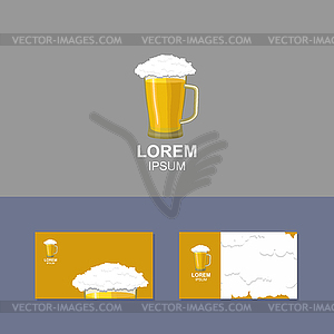 Logo beer mug. Business card template. concept for - vector clipart