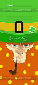 День Святого Патрика открытка, плакат - изображение в векторе / векторный клипарт