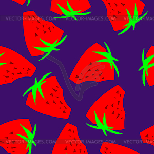 Strawberry seamless pattern background - vector clipart