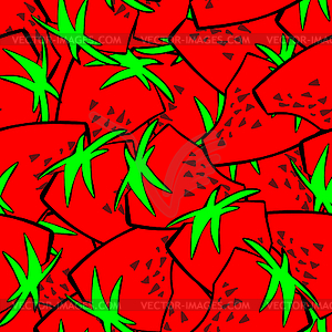 Strawberry seamless pattern background - vector clip art