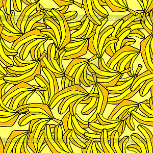 Бананы бесшовные узор фона - клипарт в векторе