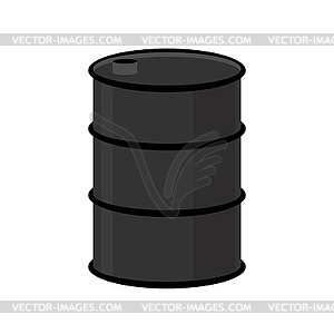 Barrel of oil. Black steel barrel - royalty-free vector clipart