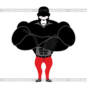 strong gorilla cartoon