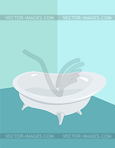 Bath bathroom, bath white - vector clipart