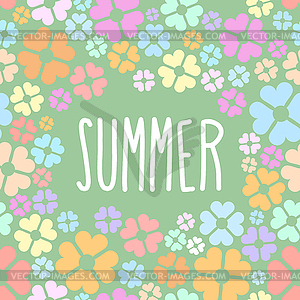 Summer flowers. background for flyers - vector clip art