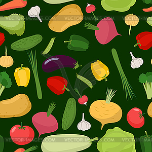 Vegetables seamless pattern. background of - vector clip art