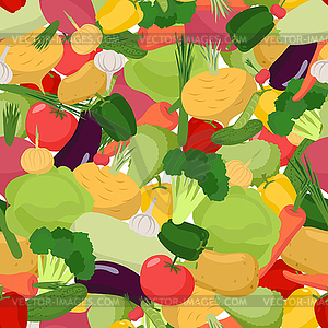 Vegetables pattern seamless. Vegetable organic - vector image